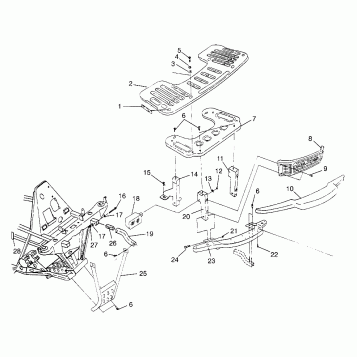 FRONT RACK and BUMPER MOUNTING (300) XPRESS 300 W969530 (4935923592A010)
