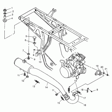 EXHAUST SYSTEM XPRESS 300 W969530 and XPRESS 400 W969540 (4935923592B002)