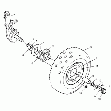 FRONT WHEEL XPRESS 300 W969540 and XPRESS 400 W969540 (4935923592B008)