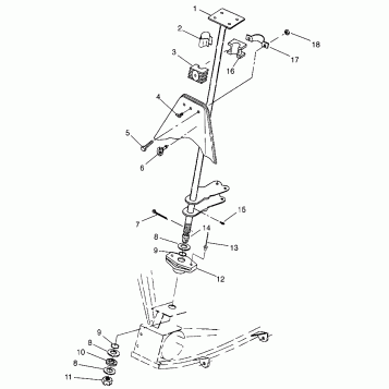 STEERING POST XPRESS 300 W969530 and XPRESS 400 W969540 (4935923592C002)