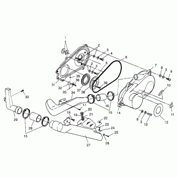 CLUTCH COVER (400) XPRESS 400 W969540 (4935923592C008)