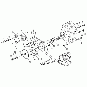 GEARCASE/BRAKE and CHAIN COVER MOUNTING XPRESS 300 W969530 and XPRESS 400 W (4935923592C009)