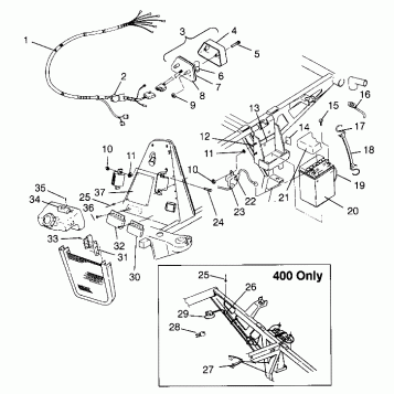 ELECTRICAL/TAILLIGHT XPRESS 300 W969530 and XPRESS 400 W969540 (4935923592C012)