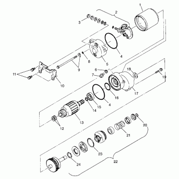 STARTING MOTOR (300) XPRESS 300 W969530 (4935923592D007)