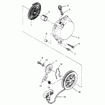 RECOIL STARTER XPRESS 300 W969530 and XPRESS 400 W969540 (4935923592D008)