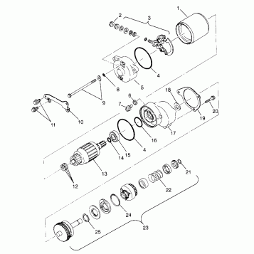 STARTING MOTOR (400) XPRESS 400 W969540 (4935923592E004)