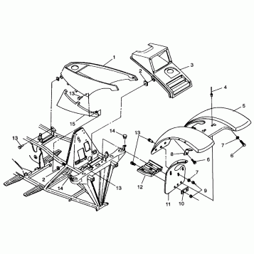 FRONT CAB Sportsman 4x4 W968040 (4935943594A005)