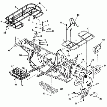 BUMPER/RACK MOUNTING Sportsman 4x4 W968040 (4935943594A007)