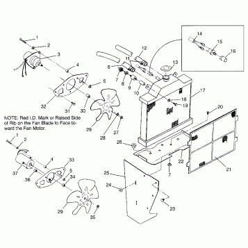 COOLING SYSTEM Sportsman 4x4 W968040 (4935943594A011)
