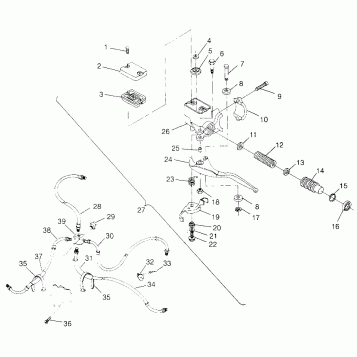 CONTROLS - MASTER CYLINDER/BRAKE LINE Sportsman 4x4 W968040 (4935943594B010)