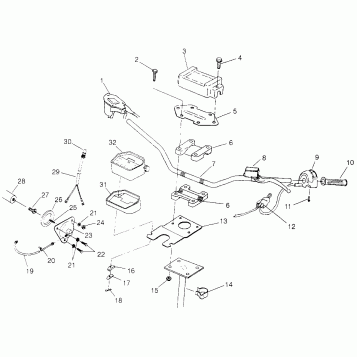 STEERING - HANDLEBAR Sportsman 4x4 W968040 (4935943594B011)