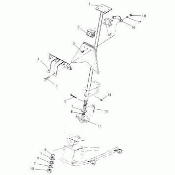 STEERING POST Sportsman 4x4 W968040 (4935943594B012)