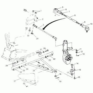 A-ARM/STRUT MOUNTING Sportsman 4x4 W968040 (4935943594B013)