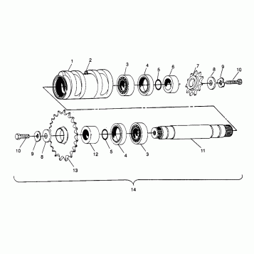 CENTER TIGHTENER Sportsman 4x4 W968040 (4935943594B014)