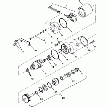 STARTING MOTOR Sportsman 4x4 W968040 (4935943594D006)