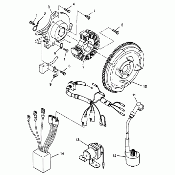 MAGNETO ASSEMBLY Sportsman 4x4 W968040 (4935943594D007)
