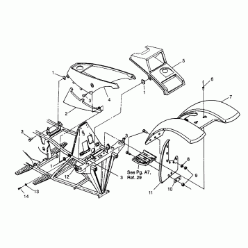 FRONT CAB 6X6 400L - W968740 and 6X6 400L Norwegian - N968740 (4935963596A005)
