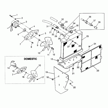 COOLING SYSTEM 6X6 400L - W968740 and  6X6 400L Norwegian - N968740 (4935963596A011)