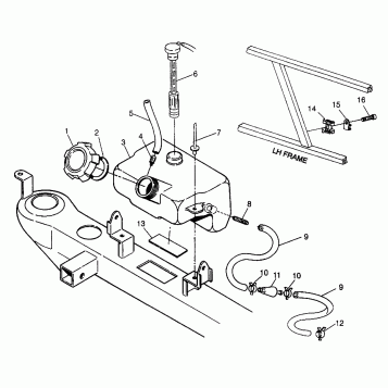 OIL TANK 6X6 400L W968740 and 6X6 400L Norwegian N968740 (4935963596A014)