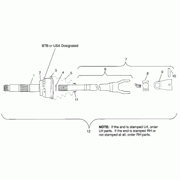 CV JOINT - NEAPCO 6X6 400L W968740 and 6X6 400L Norwegian N968740 (4935963596B005)