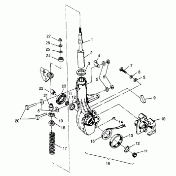 FRONT STRUT 6X6 400L - W968740 and  6X6 400L Norwegian - N968740 (4935963596B007)