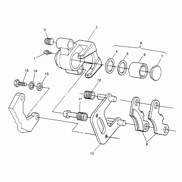 FRONT BRAKE 6X6 400L - W968740 and  6X6 400L Norwegian - N968740 (4935963596B009)