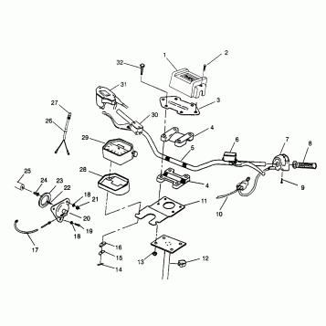 STEERING - HANDLEBAR 6X6 400L - W968740 and  6X6 400L Norwegian - N968740 (4935963596B010)