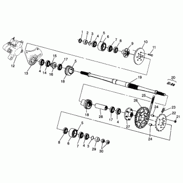 MIDDLE DRIVE 6X6 400L W968740 and 6X6 400L Norwegian N968740 (4935963596C003)
