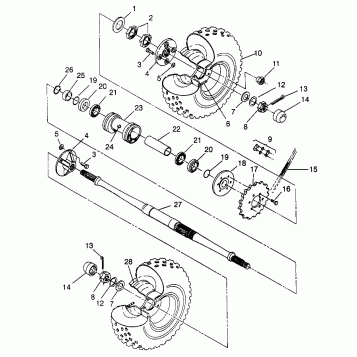 REAR WHEEL DRIVE 6X6 400L - W968740 and  6X6 400L Norwegian - N968740 (4935963596C014)