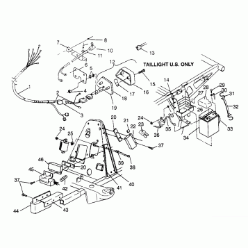 ELECTRICAL/TAILLIGHT 6X6 400L - W968740 and  6X6 400L Norwegian - N968740 (4935963596D003)