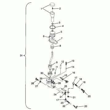 GEAR SELECTOR 6X6 400L W968740 and 6X6 400L Norwegian N968740 (4935963596D005)