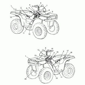DECALS XPLORER 400L W969140 (4935983598A008)