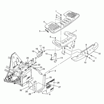 FRONT RACK and BUMPER MOUNTING XPLORER 400L W969140 (4935983598A009)