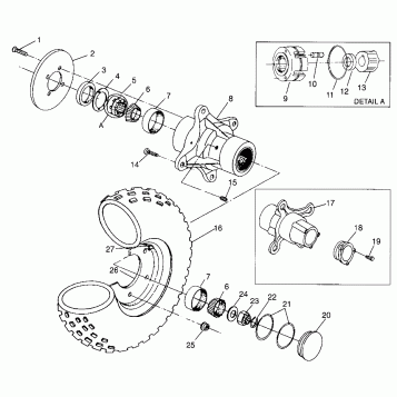 FRONT WHEEL XPLORER 400L W969140 (4935983598B006)