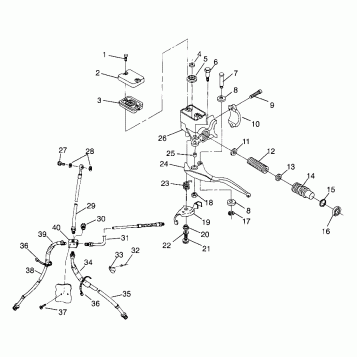 CONTROLS - MASTER CYLINDER/BRAKE LINE XPLORER 400L W969140 (4935983598B009)