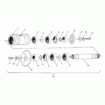 CENTER TIGHTENER XPLORER 400L W969140 (4935983598B014)