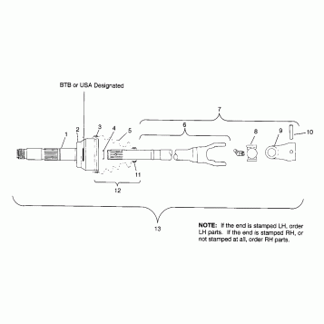 CV JOINT - BTB XPLORER 400L W969140 (4935983598B04A)