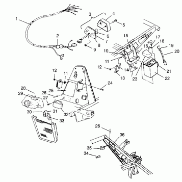 ELECTRICAL/TAILLIGHT ASSEMBLY XPLORER 400L W969140 (4935983598C008)