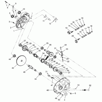 GEARCASE ASSEMBLY XPLORER 400L W969140 (4935983598C010)