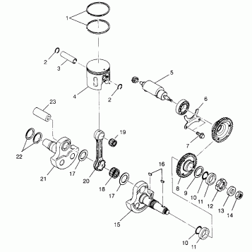 PISTON and CRANKSHAFT XPLORER 400L W969140 (4935983598C012)