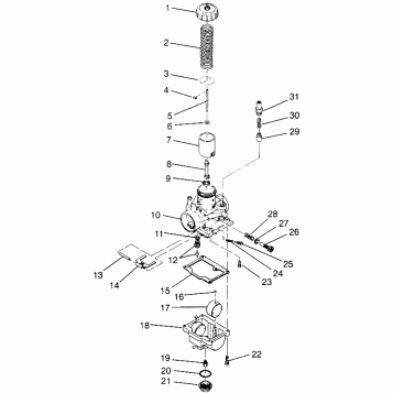 CARBURETOR XPLORER 400L W969140 (4935983598D003)
