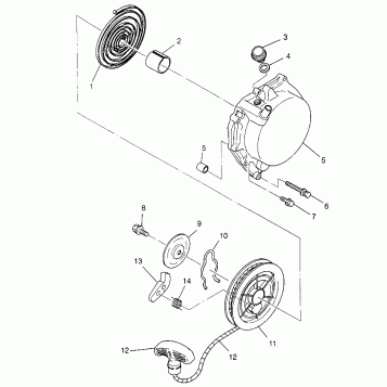 RECOIL STARTER XPLORER 400L W969140 (4935983598D004)