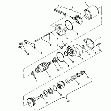 STARTING MOTOR XPLORER 400L W969140 (4935983598D005)
