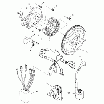 MAGNETO ASSEMBLY XPLORER 400L W969140 (4935983598D006)