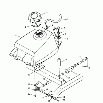 FUEL TANK Magnum 2X4 W967544 (4936033603A011)