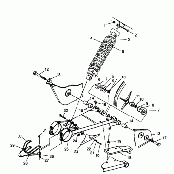 SWING ARM/SHOCK MOUNTING Magnum 2X4 W967544 (4936033603B010)
