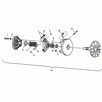 DRIVE CLUTCH Magnum 2X4 W967544 (4936033603B011)