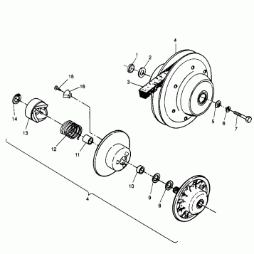 DRIVEN CLUTCH Magnum 2X4 W967544 (4936033603B012)