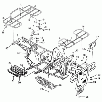 BUMPER/RACK MOUNTING Magnum 4x4 W968144 and  Swedish Magnum 4x4 S968144 (4936053605A007)