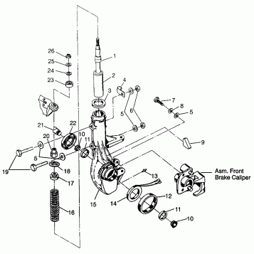 FRONT STRUT Magnum 4x4 W968144 and  Swedish Magnum 4x4 S968144 (4936053605B004)
